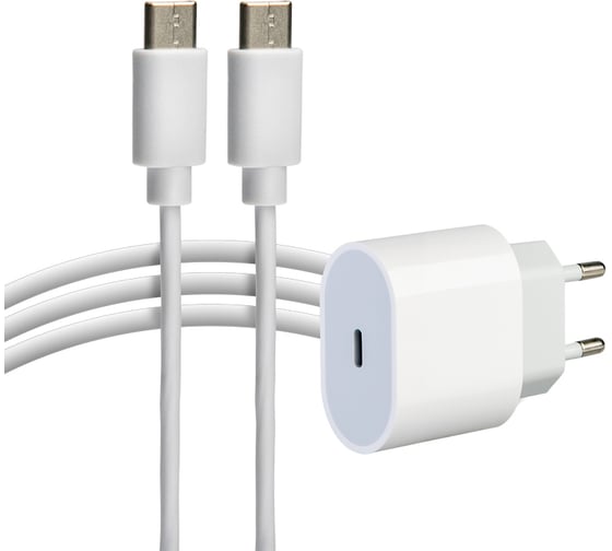 Изображение товара Сетевое зарядное устройство REXANT USB-C, 20Вт в комплекте с кабелем USB-C – USB-C 16-0233-4