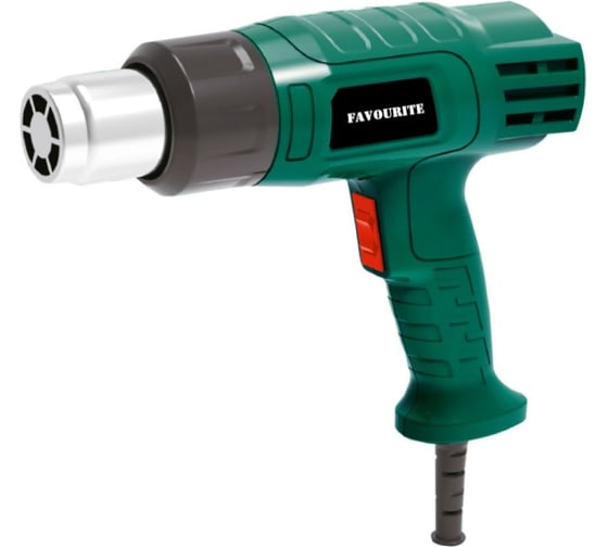 Изображение товара Фен промыш-й FAVOURITE FHGP 2000K 2000Вт, 400/600С, 300/500л/мин 2реж, насадки 119112000