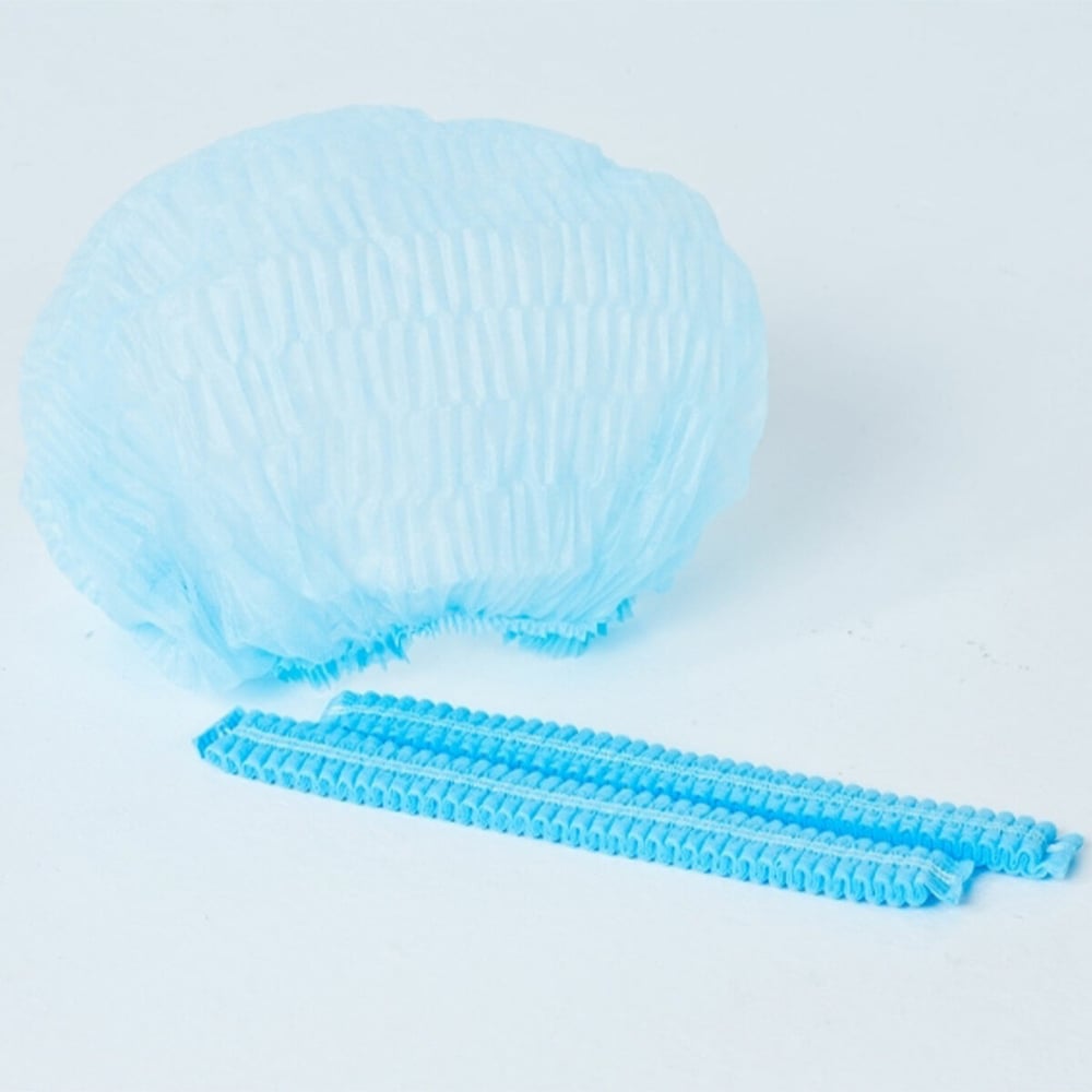 Изображение товара Комплект 100 штук медицинских шапочек из спанбонда голубых офисмаг шарлотта