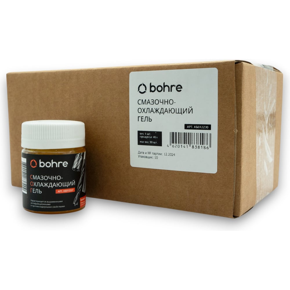 Изображение товара Смазочно-охлаждающий гель Bohre 10 шт. х 40 г для металлообработки