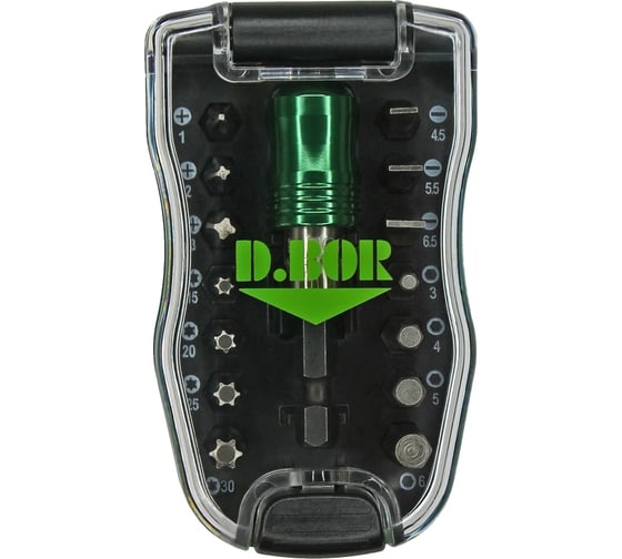 Изображение товара Набор бит (15 шт; Ph/Sl/Т/HEX) D.BOR D-SET-15B-1