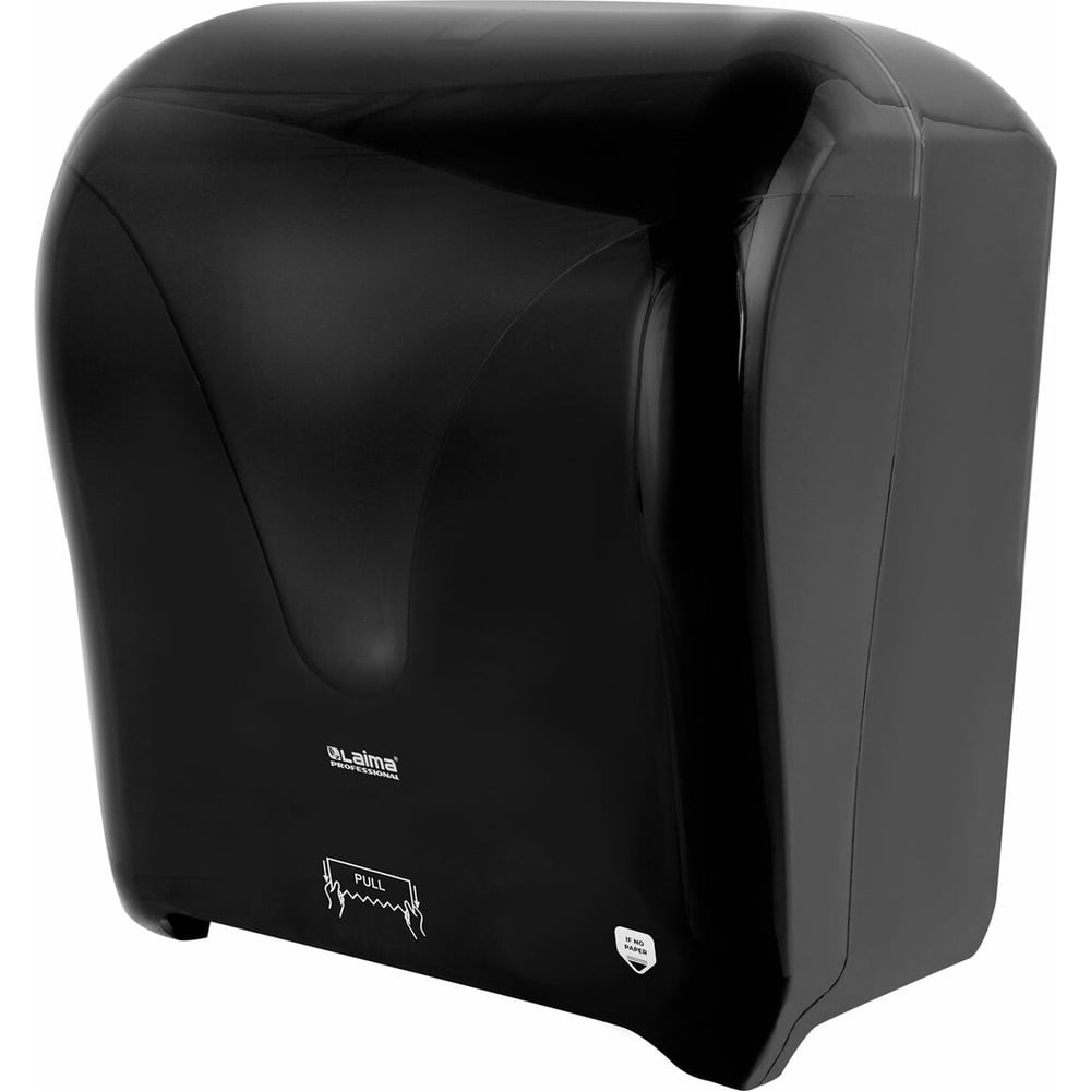 Изображение товара Диспенсер для полотенец в рулонах с автоотрезом листа LAIMA Extra Professional, система H1, черный, Abs-пластик, 609476