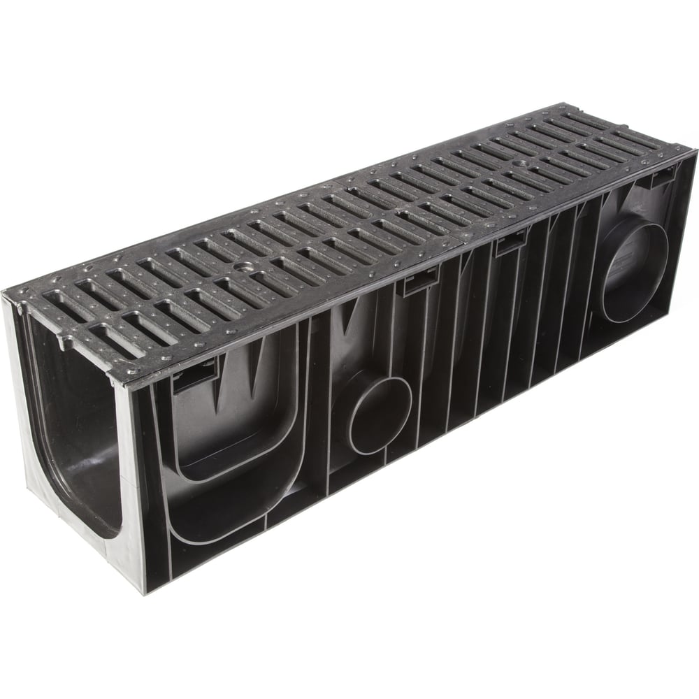 Изображение товара Комплект пластикового лотка AQUADRENAG DN200 H-280 с решеткой и фиксаторами