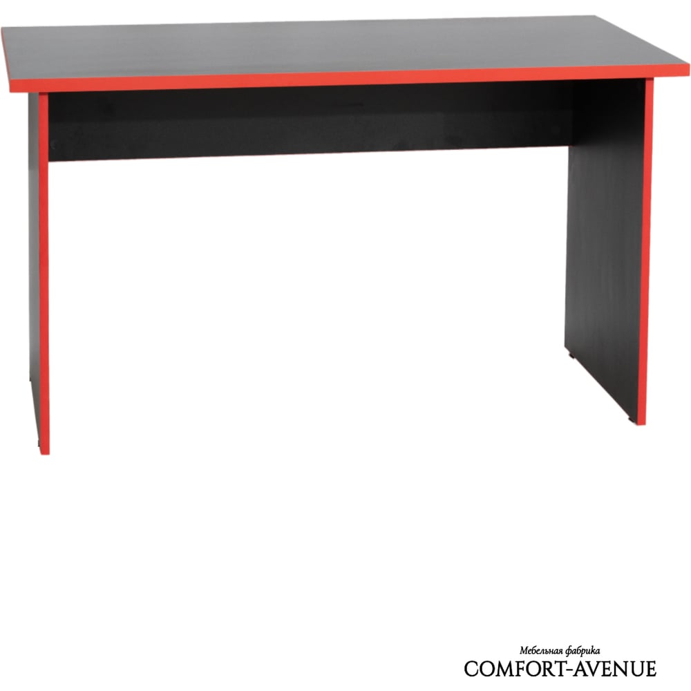 Изображение товара Письменный стол Comfort Avenue Данте Неро Черный 190 см с алой кромкой