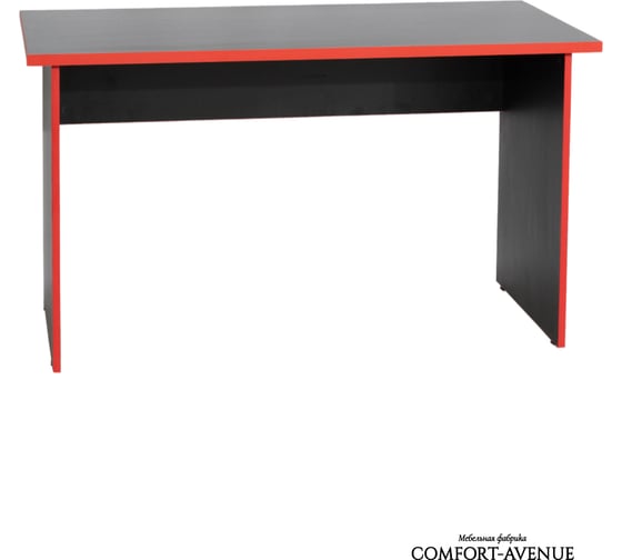 Изображение товара Письменный/компьютерный/для офиса стол Comfort Avenue Данте Неро Черный 190, алая кромка DES44G5CS12060FU190EMP