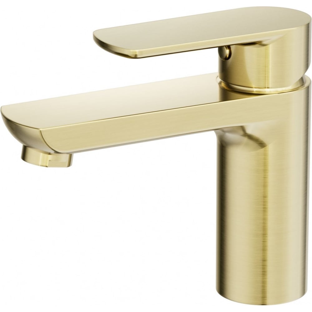 Изображение товара Смеситель для раковины Wonzon & Woghand бронзовый брашированный золото однорычажный