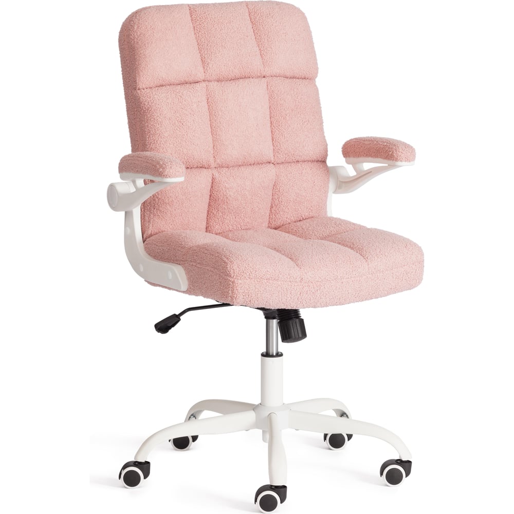 Изображение товара Кресло TetChair Lugano Wh ткань teddy розовое современное с механизмом качания