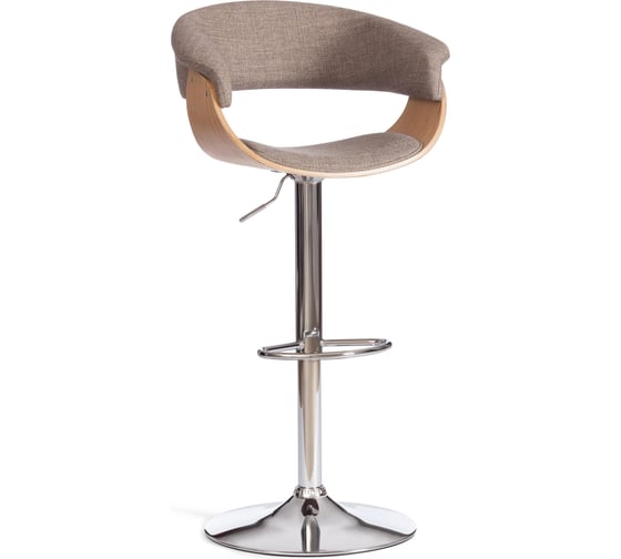 Изображение товара Барный стул TetChair VIMTA mod.4021S металл/дерево/ткань, 60x51x91.5-112.5 см, бежевый/натур./хром, Aimcasa 5 21829