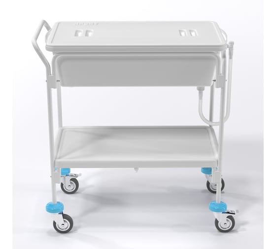 Изображение товара Контейнер дезар Контейнер КДС-«КРОНТ» по ТУ 9451-009-11769436-2001 в исполнении КДС-35 с тележкой ТБ-01-«КРОНТ»-1 и устройством слива нижним 41169