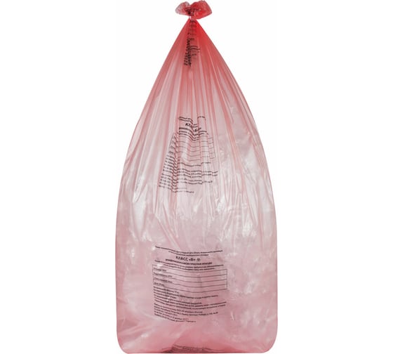 Изображение товара Пакеты для медицинских отходов ОФИСМАГ 50 шт., класс В красные, 120 л, 70х110 см, 16 мкм, Респект 631292