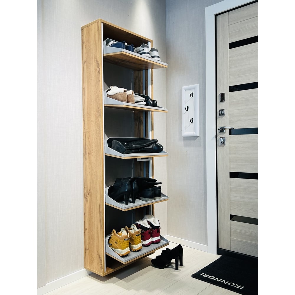 Изображение товара Обувница IRONNORI ЛАЙТ 5 МП Дуб Вотан - модульная мебель для хранения обуви