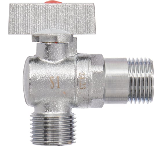 Изображение товара Кран шаровой для смесителей Smart Install латунный, угловой, хромированный, НР/НР 1/2x1/2, упак. 20 шт. 57192S