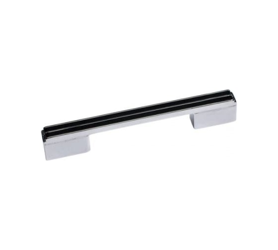 Изображение товара Ручка-скоба CITTERIO GIULIO 128-096 мм, отделка хром глянец + черный глянец 8.1092.128096.40-53
