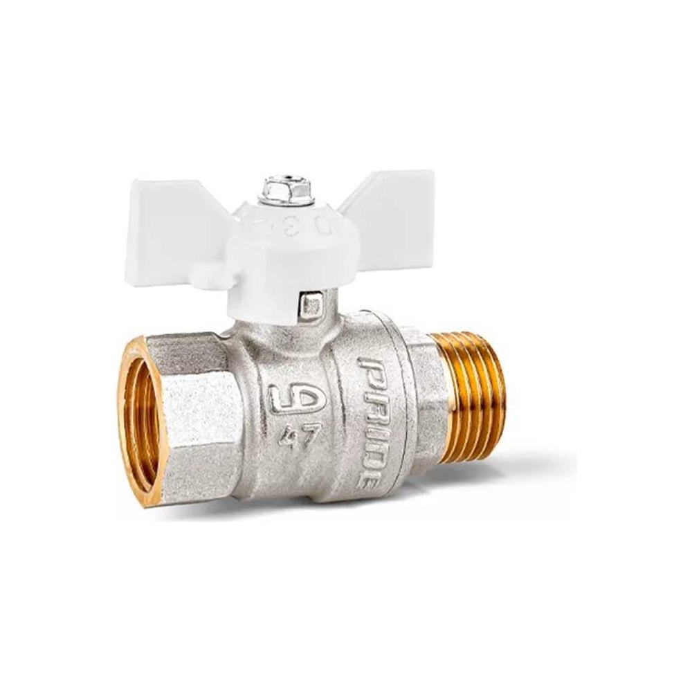 Изображение товара Шаровой кран LD Pride 47.20.В-Н.Б (white) 20 мм полнопроходной латунь