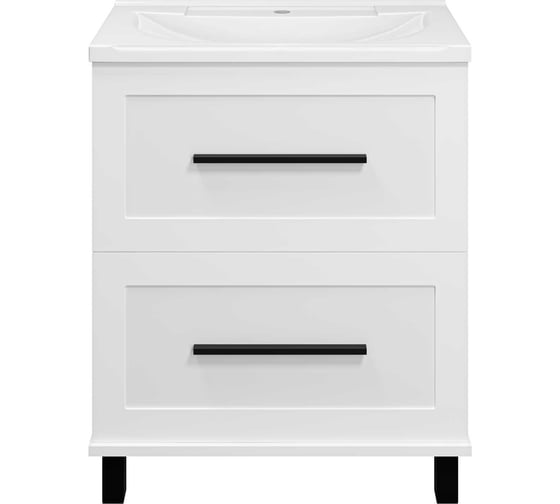 Изображение товара Тумба напольная Misty Модерн - 70 2 ящика, белая матовая эмаль П-Мод07070-011Пр