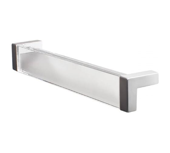 Изображение товара Ручка-скоба CITTERIO GIULIO 160 мм, отделка хром матовый + транспарент прозрачный 8.1082.0160.45-93