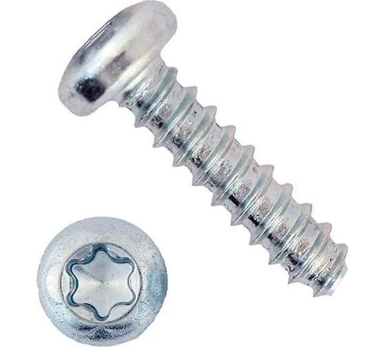 Изображение товара Саморез ОПМ 106090 Torx, d3,0x10, zn, 400 HV, по пластику, 100 шт. УТ000096450