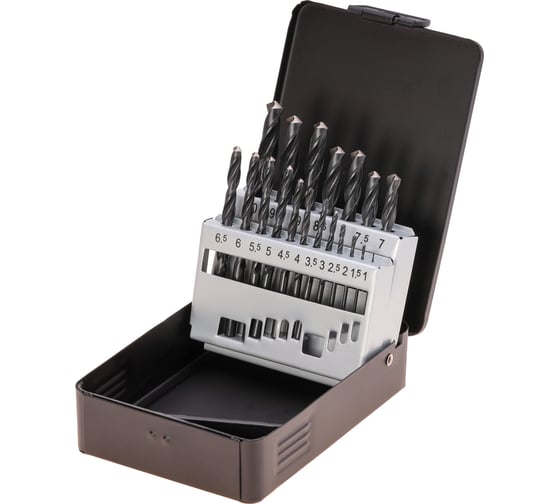 Изображение товара Набор сверл по металлу (19 шт; 1-10 мм; HSS-R) Terrax by RUKO A205210