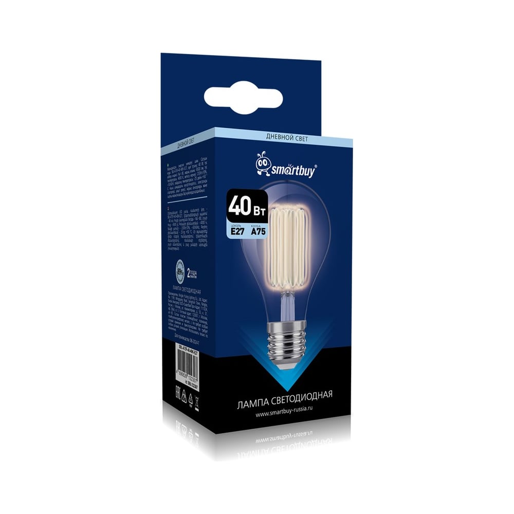 Изображение товара Светодиодная лампа Smartbuy 40Вт E27 4000K груша декоративная