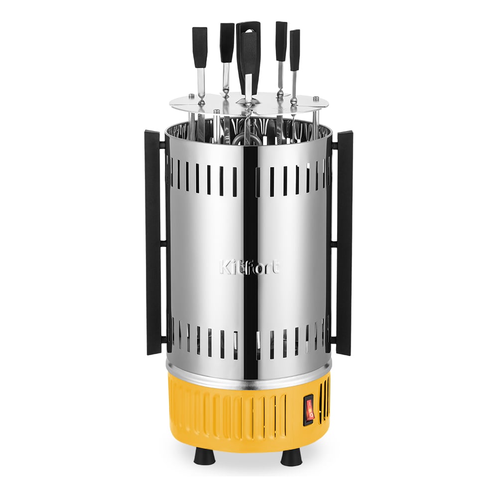 Изображение товара Электрошашлычница KITFORT КТ-1408 900 Вт 5 шампуров металлический корпус