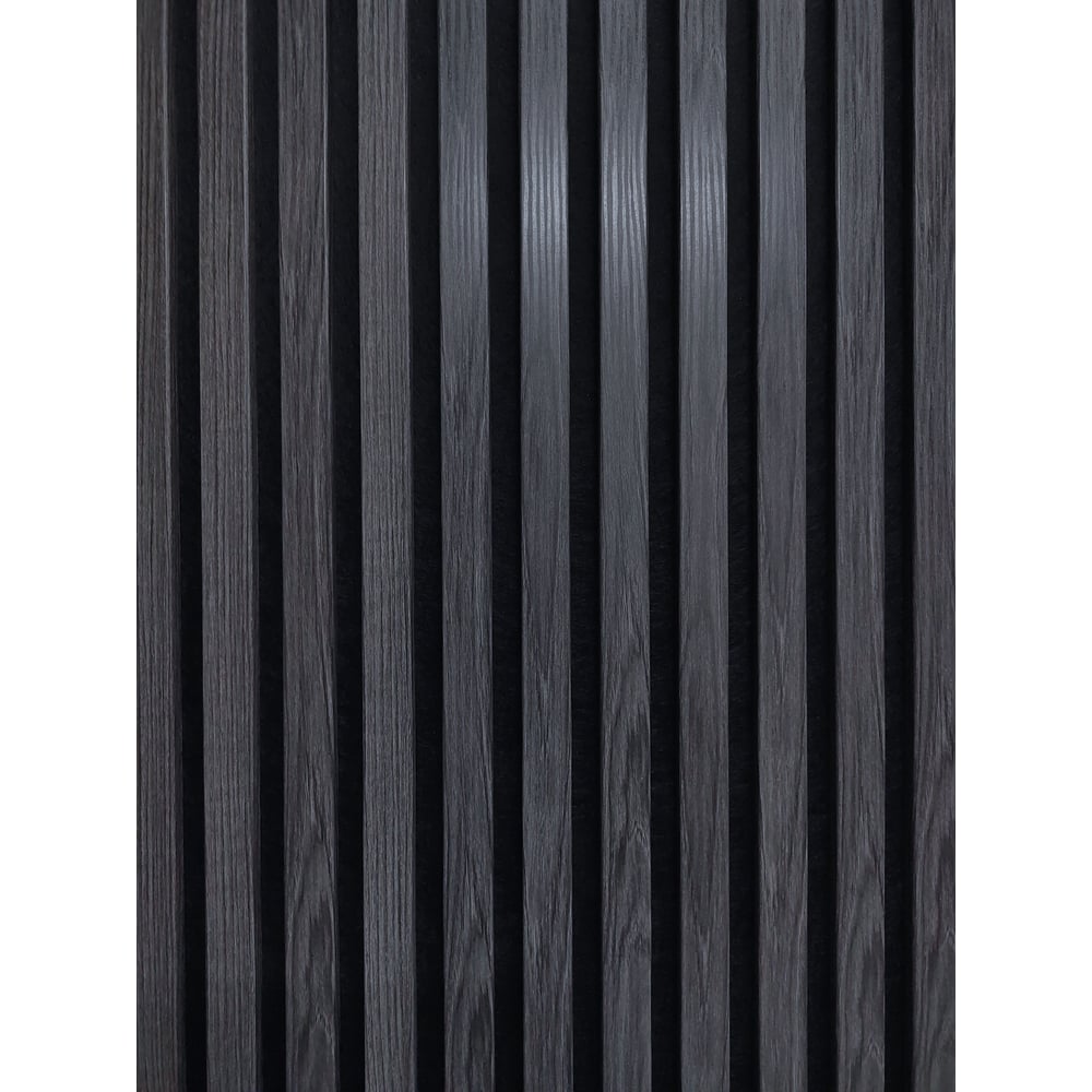 Изображение товара Акустическая панель Indeco 275x60x1,9см МДФ черная/ясень дымчатый для улучшения звукоизоляции