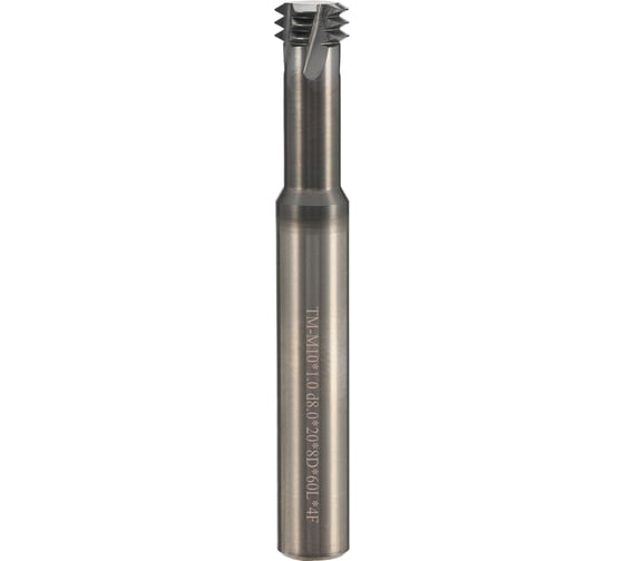 Изображение товара Резьбофреза твердосплавная BSKT 3-витковая М10 шаг 1.0мм AlTiSiN 8.0х20х60х8мм BSE008S017