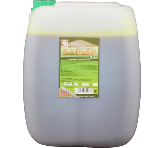 Изображение товара Биозащитный состав для древесины Барьер-БИО мореный дуб, канистра 30 кг 4665296513656