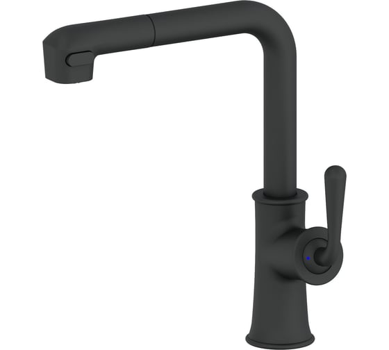 Изображение товара Смеситель для кухни Wonzon & Woghand с выдвижным изливом, черный матовый WW-88439008A-MB