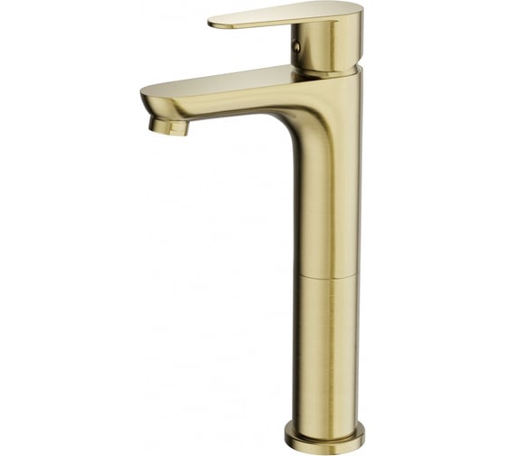 Изображение товара Смеситель для раковины высокий Wonzon & Woghand, брашированное золото WW-A40232-BG