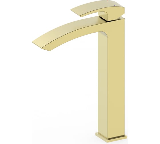 Изображение товара Смеситель для раковины высокий Wonzon & Woghand, брашированное золото WW-88239009-BG