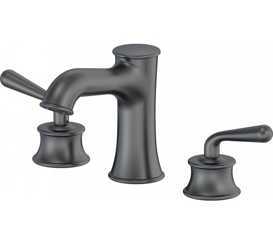 Изображение товара Смеситель для раковины Wonzon & Woghand на 3 отверстия, темный графит WW-88159008-BGM