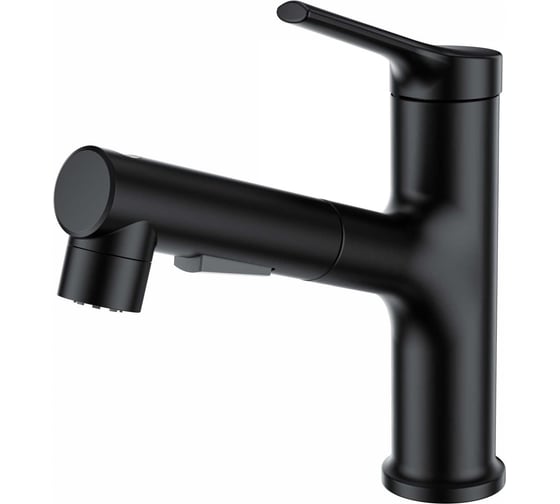 Изображение товара Смеситель для раковины Wonzon & Woghand с выдвижным изливом, черный матовый WW-A40862-MB