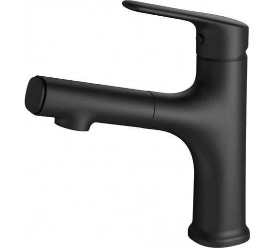 Изображение товара Смеситель для раковины Wonzon & Woghand с выдвижным изливом, черный матовый WW-AE4151-MB