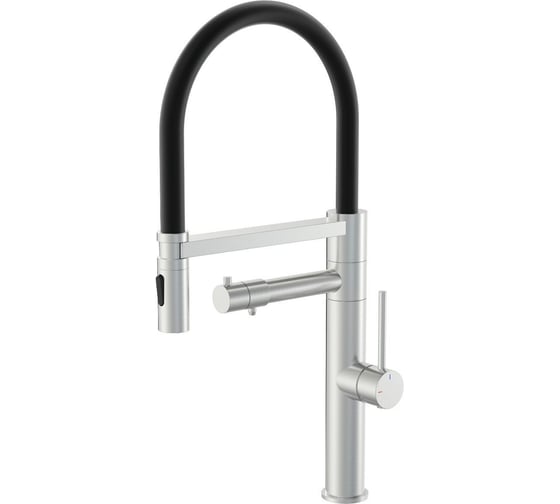 Изображение товара Смеситель для кухни Wonzon & Woghand с гибким изливом и подключением фильтра, брашированный никель WW-88458007-BN