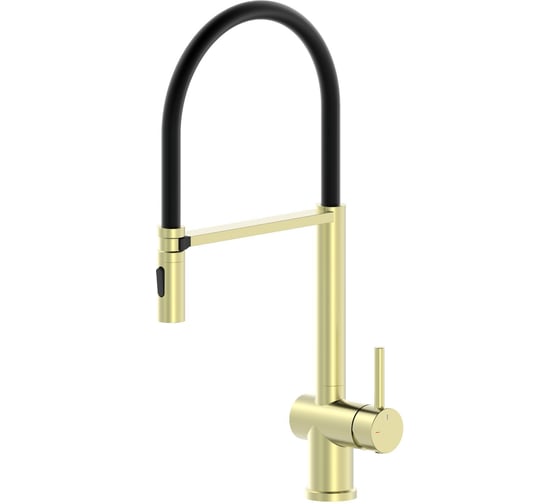 Изображение товара Смеситель для кухни Wonzon & Woghand с гибким изливом, брашированное золото WW-88438003-BG