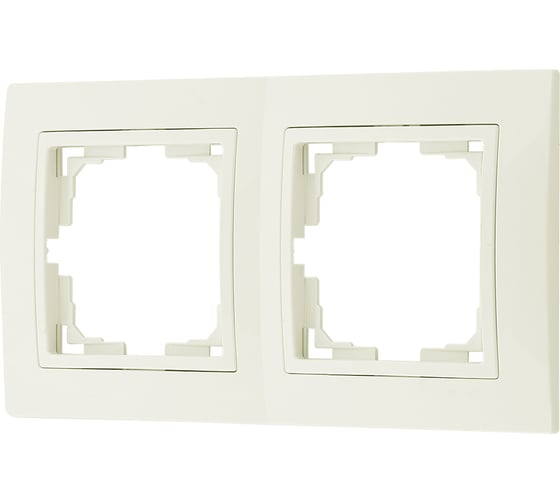 Изображение товара Рамка 2-местная Bylectrica с несъемной декоративной вставкой, серия УЮТ, ЮЛИГ.735212.280-40 бежевый