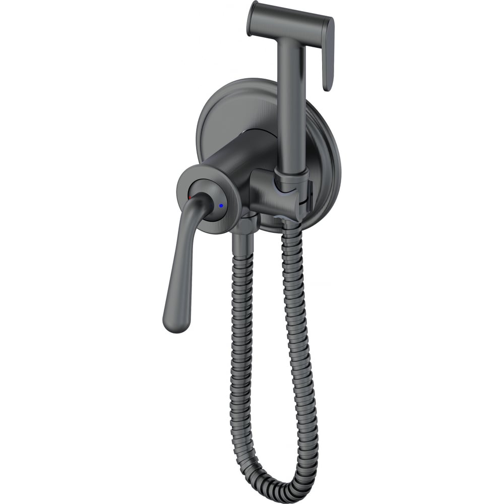 Изображение товара Встраиваемый смеситель для биде с гигиеническим душем Wonzon Woghand темный графит