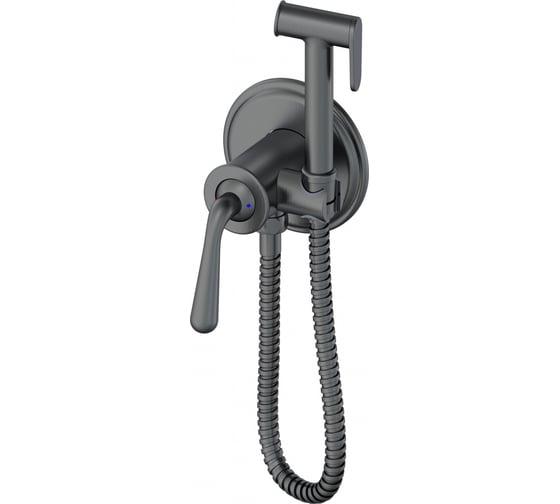 Изображение товара Смеситель с гигиеническим душем встраиваемый Wonzon & Woghand, темный графит WW-88829008-BGM