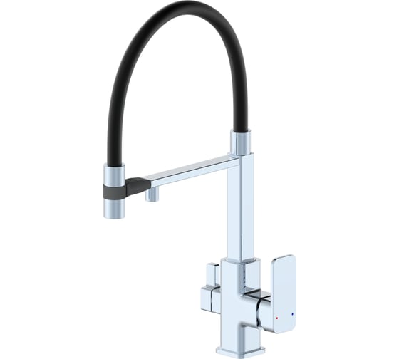 Изображение товара Смеситель для кухни Wonzon & Woghand с гибким изливом и подключением фильтра, хром WW-88458012-CR