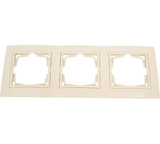 Изображение товара Рамка 3-местная Bylectrica с несъемной декоративной вставкой, серия УЮТ, ЮЛИГ.735212.281-40 бежевый