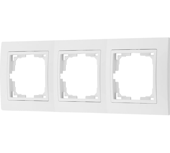 Изображение товара Рамка 3-местная Bylectrica с несъемной декоративной рамкой, серия УЮТ, белый, ЮЛИГ.735212.281-40