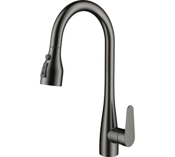 Изображение товара Смеситель для кухни Wonzon & Woghand с выдвижным изливом, темный графит WW-121E201B-BGG