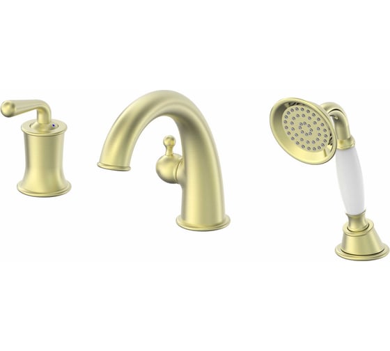 Изображение товара Смеситель на борт ванны Wonzon & Woghand, брашированное золото WW-88659008-BG