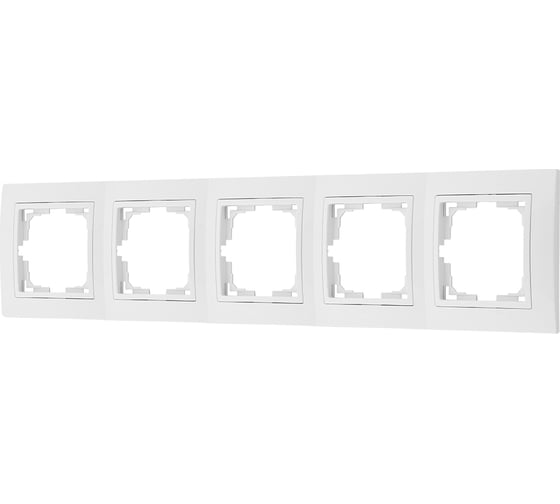 Изображение товара Рамка 5-местная Bylectrica с несъемной декоративной рамкой, серия УЮТ, белый, ЮЛИГ.735212.283-40