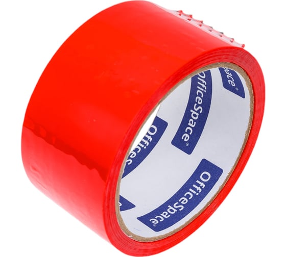 Изображение товара Упаковочная клейкая лента Office Space 48 мм х 40 м, 45 мкм, красная ШК КЛ_6288
