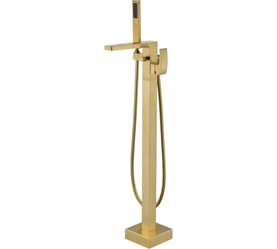 Изображение товара Смеситель для ванны напольного монтажа Wonzon & Woghand брашированное золото WW-88649009-BG