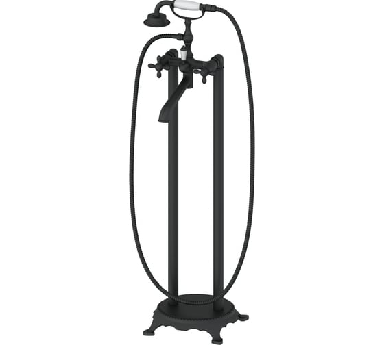 Изображение товара Смеситель для ванны напольного монтажа Wonzon & Woghand черный матовый WW-88649020-MB