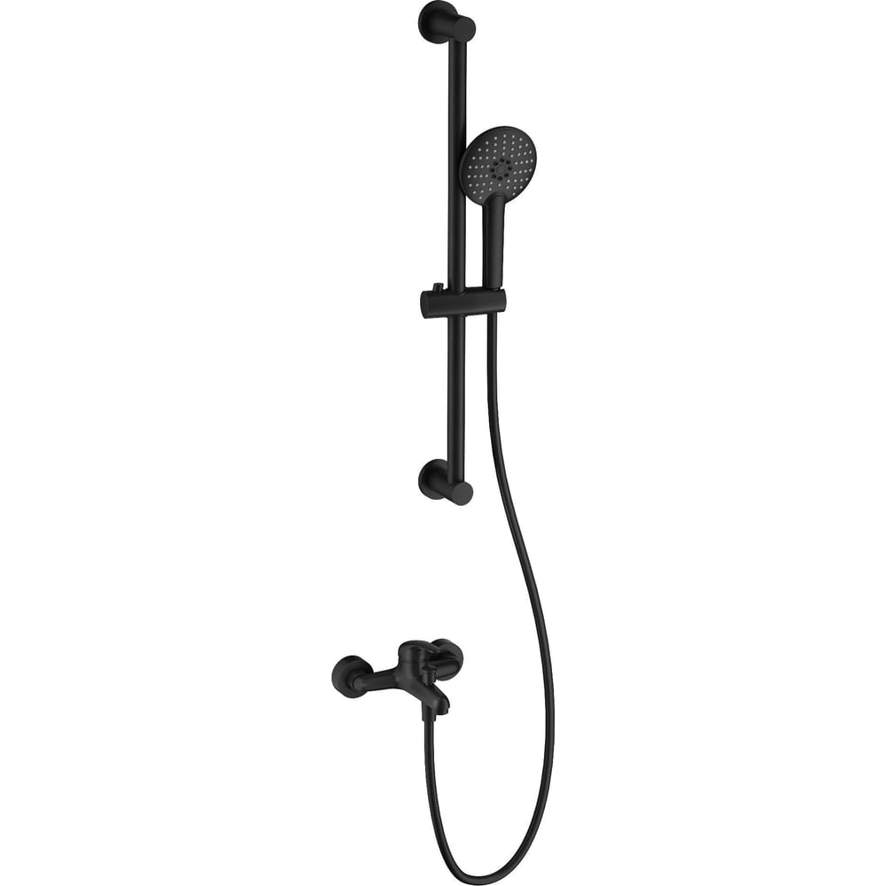 Изображение товара Смеситель для ванны с душевым гарнитуром Wonzon & Woghand черный матовый WW-4560-MB