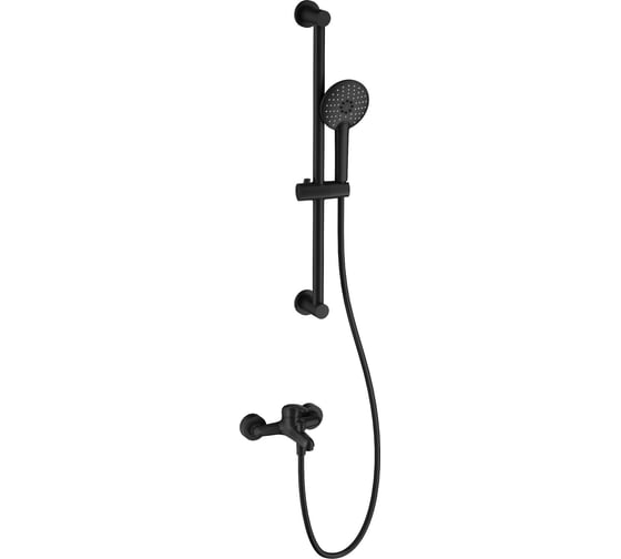 Изображение товара Смеситель для ванны с душевым гарнитуром Wonzon & Woghand черный матовый WW-4560-MB