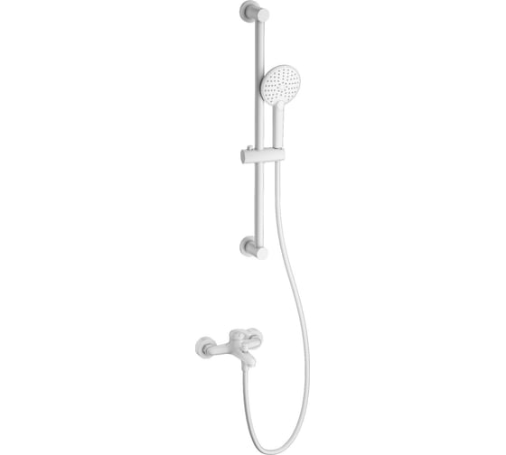 Изображение товара Смеситель для ванны с душевым гарнитуром Wonzon & Woghand белый матовый WW-4560-MW